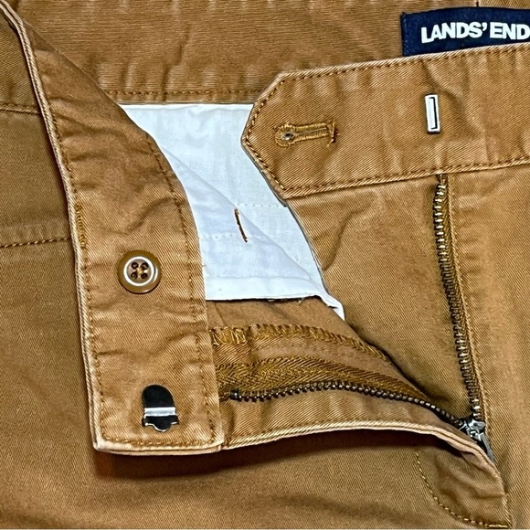 Lands' End Slim Leg Mid Rise Crop Pants Womens Size 6P Brown Canvas - Picture 7 of 13